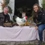 Josef Gallaun und Ramona Leber mit ihren preisgekrönten Tieren