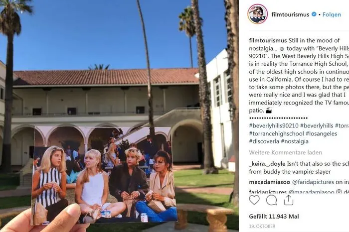 Der wohl beliebteste Schulhof in den 90ern: Beverly Hills 90210.