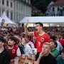 Emotionale Fußballfans beim Publicviewing, Archivbild
