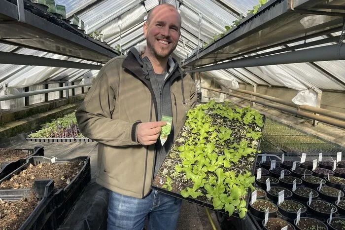 Gärtnermeister Gregor Tropp und sein Team verkaufen nicht nur Pflanzen und Blumen, sie bauen einen großen Teil auch selbst an.