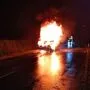 Der Bus stand im Vollbrand