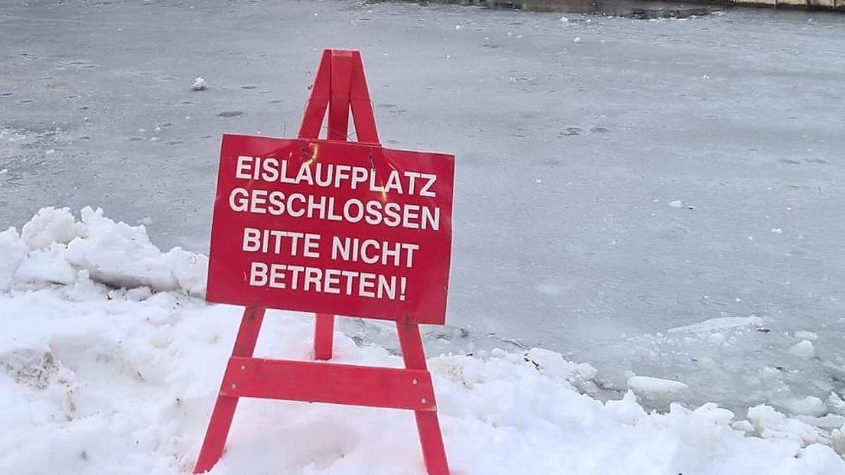 Derzeit müssen viele Eislaufplätze gesperrt werden