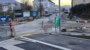 Die Kreuzung Lastenstraße / Peter-Tunner-Gasse wird gerade umgebaut