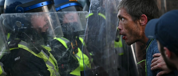 In Southampton kam es wegen des Verhaltens der Polizei zuletzt zu gewalttätigen Protesten (Photo by JUSTIN TALLIS / AFP)