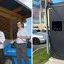 Die erste Ladesäule im Bezirk (l.) wurde vor 15 Jahren eröffnet, im Oktober 2023 bekam Feldbach seinen ersten Hypercharger mit einer Leistung von 75 bis 300 kW (r.)