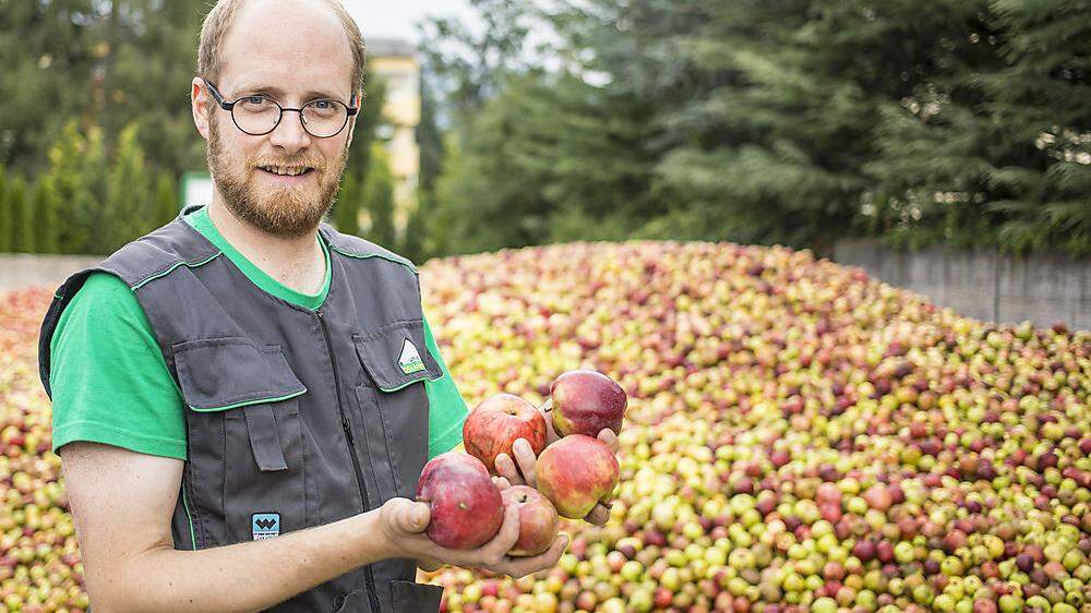 Etwa 1500 Tonnen Obst werden jährlich vom Team um Marco Kopp von „Lavanttaler Obst“ verarbeitet 