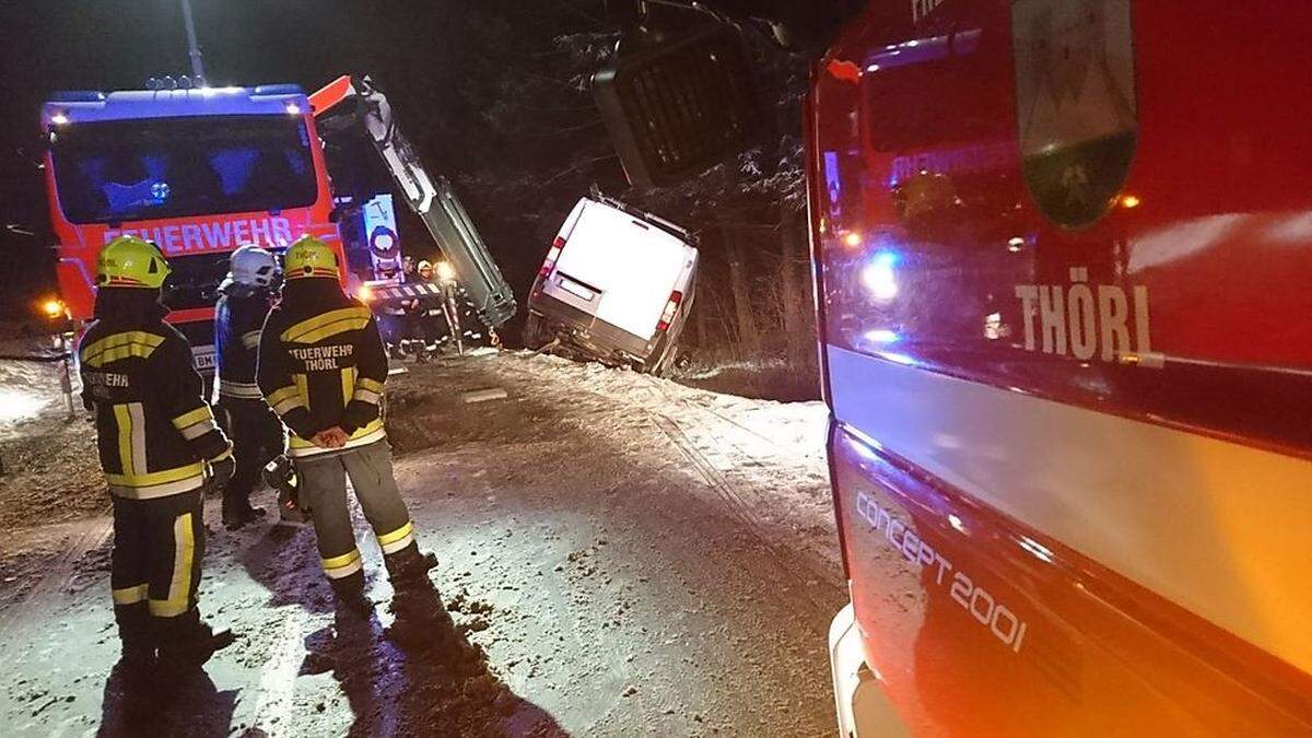 Das Fahrzeug war von der Straße abgekommen