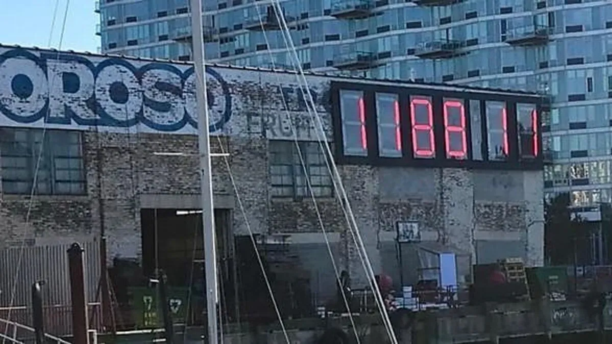 Der Countdown läuft - die "Trump"-Uhr in New York 