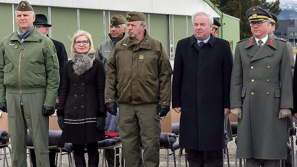 Hermann Schützenhöfer bei der Angelobung in Zeltweg