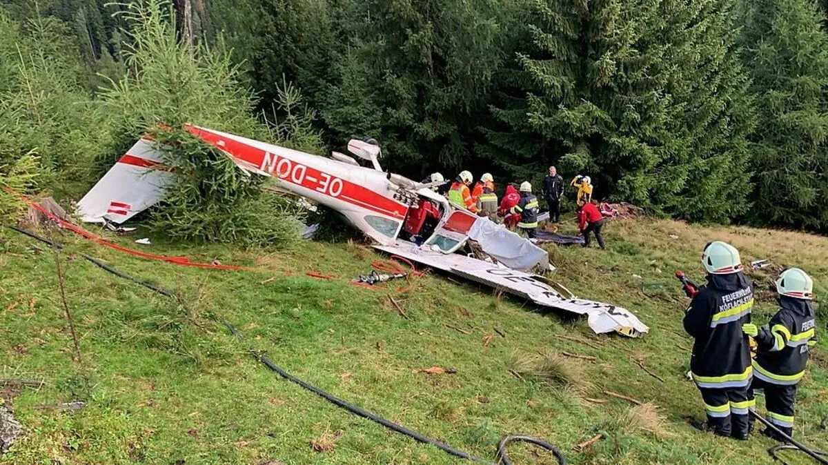 Am Tag danach: Das verunfallte Hagelabwehr-Flugzeug