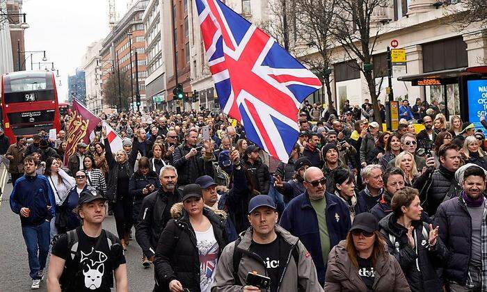 Auch in London gab es Protestmärsche