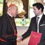 Erzbischof Kardinal Christoph Schönborn verlieh Mathematiker Philipp Hungerländer den Kardinal-Innitzer-Förderungspreis