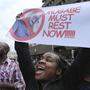 Demonstranten fordern den Rücktritt Mugabes