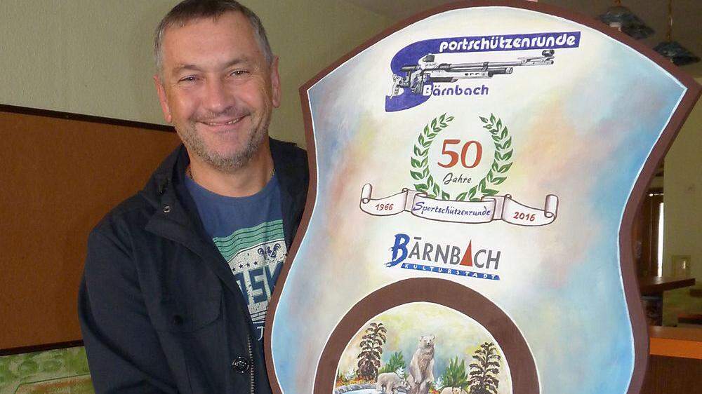 Harald Trutschnigg von der Sportschützenrunde Bärnbach ist auf Sponsorensuche