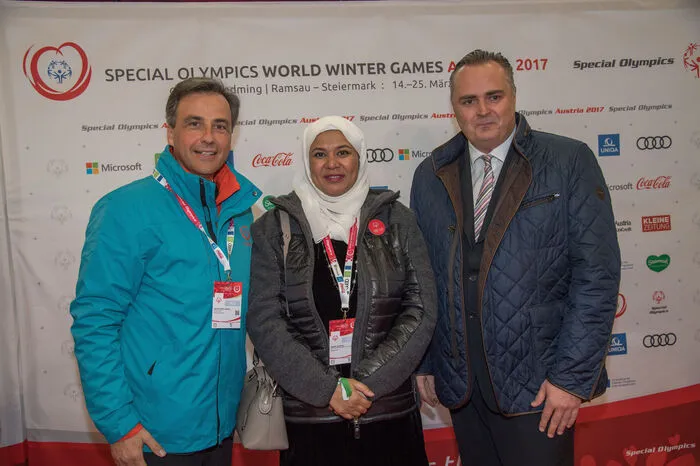 Der Grazer Bürgermeister Siegfried Nagl kam mit der Sportministerin der Vereinigten Arabischen Emirate und Verteidigungsminister Hans Peter Doskozil