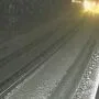 Schneefahrbahn auf der Pack gegen 17.20 Uhr 
