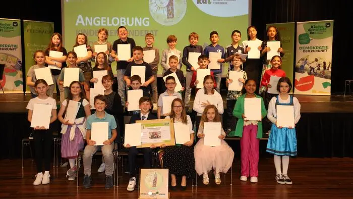 31 Kinder wurden für den ersten Feldbacher Kindergemeinderat angelobt