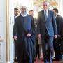 Rouhani gestern beim Österreich-Besuch bei Bundespräsident Van der Bellen 