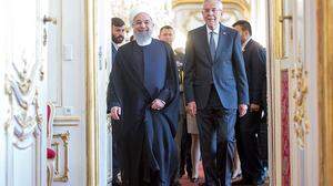 Rouhani gestern beim Österreich-Besuch bei Bundespräsident Van der Bellen 