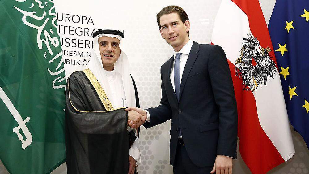 Saudi-Arabiens Außenminister Adel al-Dschubeir (hier zu Besuch bei Sebastian Kurz) will die Öl-Produktion nicht drosseln