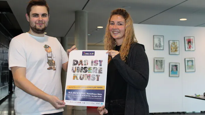 Julian Macher und Lara Fani von der "Jungen Stadt Weiz" wollen jungen Künstlerinnen und Künstlern eine Bühne bieten.