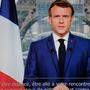 Emmanuel Macron bei seiner TV-Ansprache