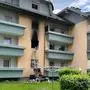 Die Wohnung, in der das Feuer ausbrach, ist vollständig ausgebrannt