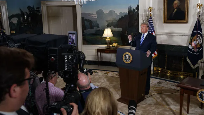 US-Präsident Donald Trump gab am Dienstag in Washington den Rückzug der USA aus dem Atomabkommen mit dem Iran bekannt. Hier Kernzitate seiner Ansprache:
