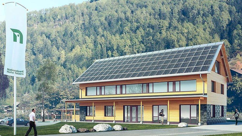 So wird das künftige Gebäude der Nationalpark-Verwaltung in Großkirchheim ausschauen