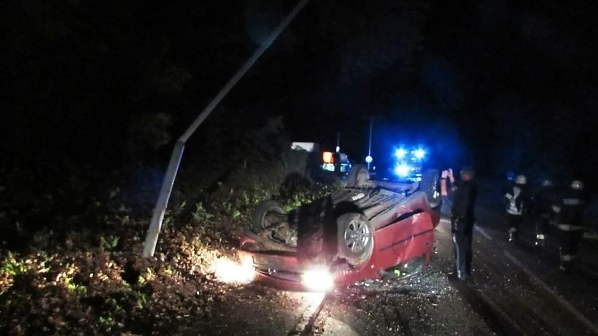 Der Pkw der Lenkerin überschlug sich