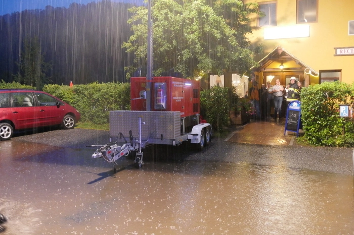 Es regnete in Strömen