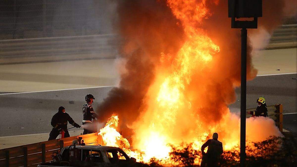 Die Flammen-Bilder nach dem Formel-1-Unfall von Romain Grosjean sind um die Welt gegangen