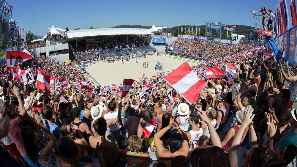 In Klagenfurt findet zum 21. Mal das Beachvolleyball-Turnier statt
