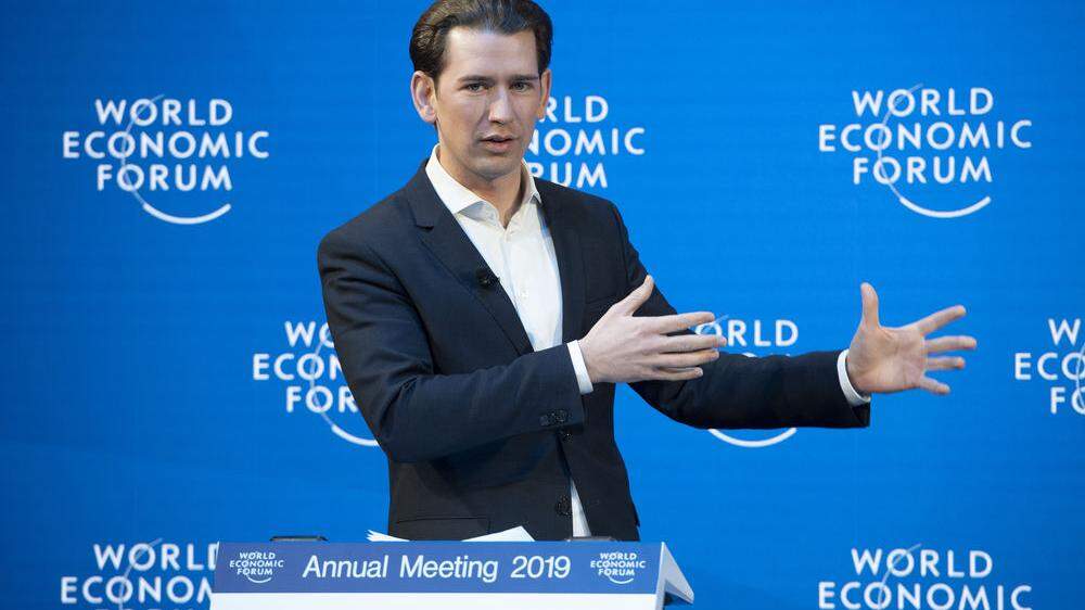 Kanzler Kurz beim WEF in Davos