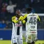 LINZ,AUSTRIA,09.NOV.25 - SOCCER - ADMIRAL Bundesliga, Linzer ASK vs SCR Altach. Image shows the rejoicing of Melayro Bogarde and Modou Keba Cisse (LASK).
Photo: GEPA pictures/ Christian Moser