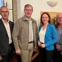 Manfred Kohlfürst (Obmann Branchenverband für Obst und Gemüse), Andreas Steinegger (Präsident der Landwirtschaftskammer Steiermark), Agrarlandesrätin Simone Schmiedtbauer und Fritz Rauer (Obmann Landesverband Gemüsebauern)