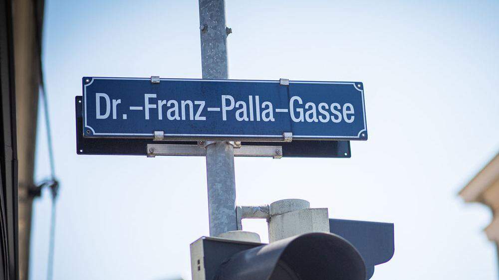 Viel diskutiert: Die Dr.-Franz-Palla-Gasse in Klagenfurt.