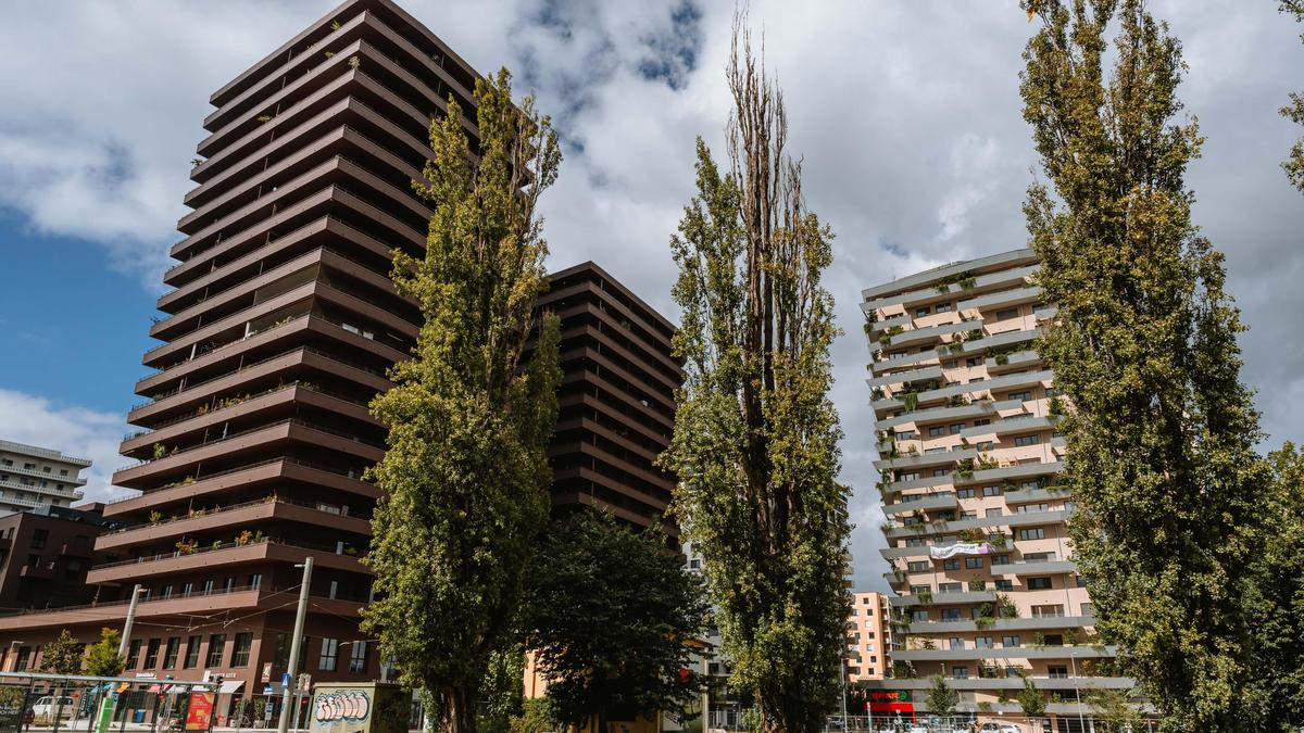 Wohnungen im Green Tower (rechts) in Graz-Reininghaus werden mit Lockangeboten verkauft