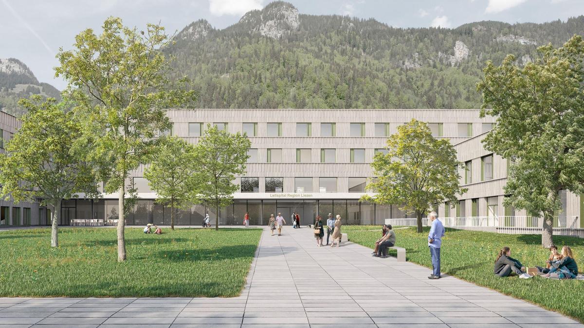 Auf der grünen Wiese soll das neue Leitspital für den Bezirk Liezen entstehen, und zwar in Stainach-Pürgg