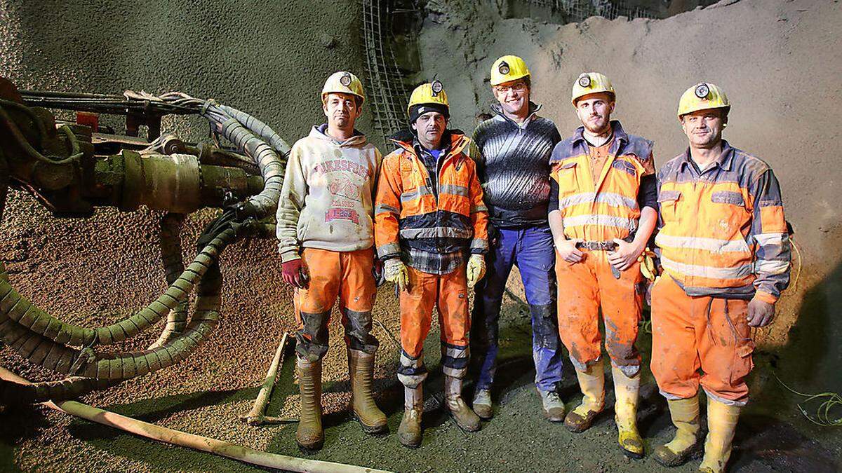 Die Mineure in der Tunnelkette Granitztal