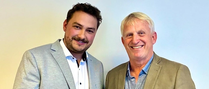 Der Vizebürgermeister und Bürgermeister auf seinem Bild