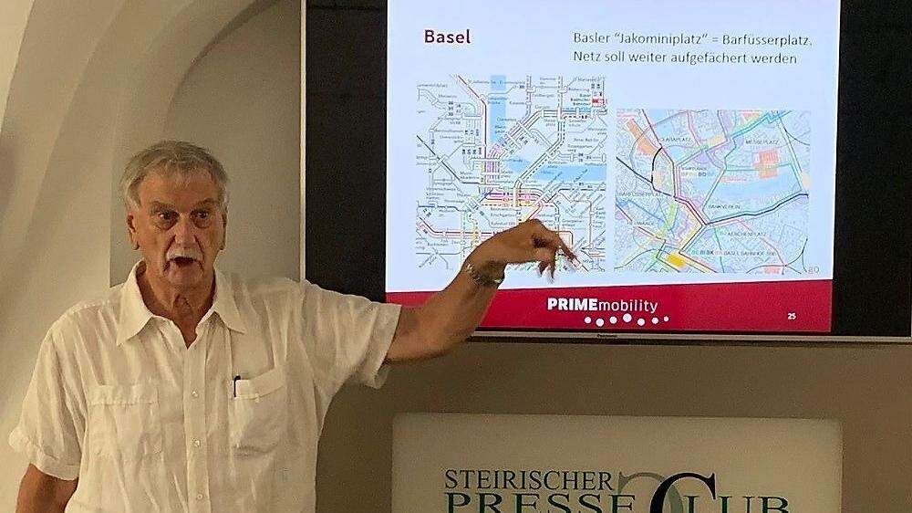 Verkehrsplaner Willi Hüsler orientiert sich bei den Planungen für Graz an Vorbild-Städten Zürich und Bern