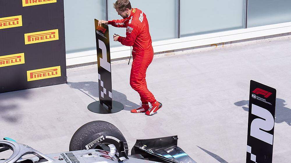 Sebastian Vettel wollte die Strafe gegen ihn nicht wahrhaben - und doch verzichtet Ferrari auf einen Einspruch 