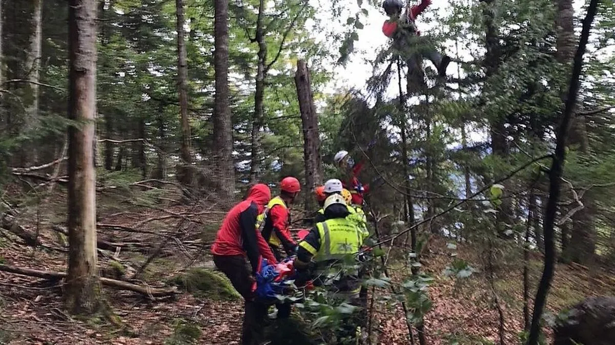 Bergung mittel Seilwinde