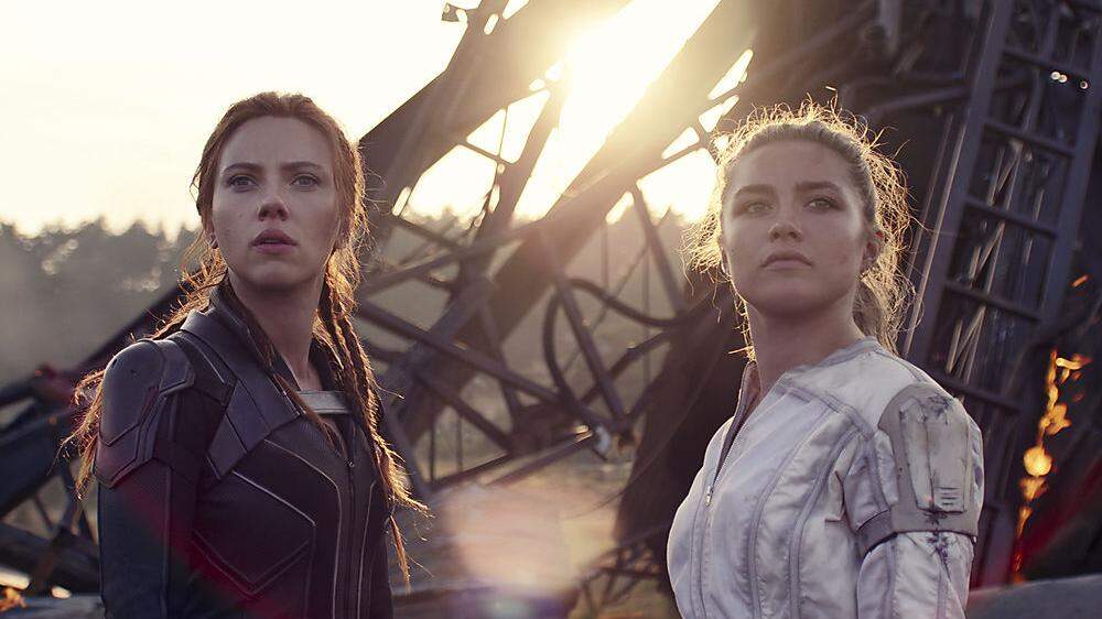Machen gemeinsame Sache als Actionheldinnen: Scarlett Johansson und Florence Pugh