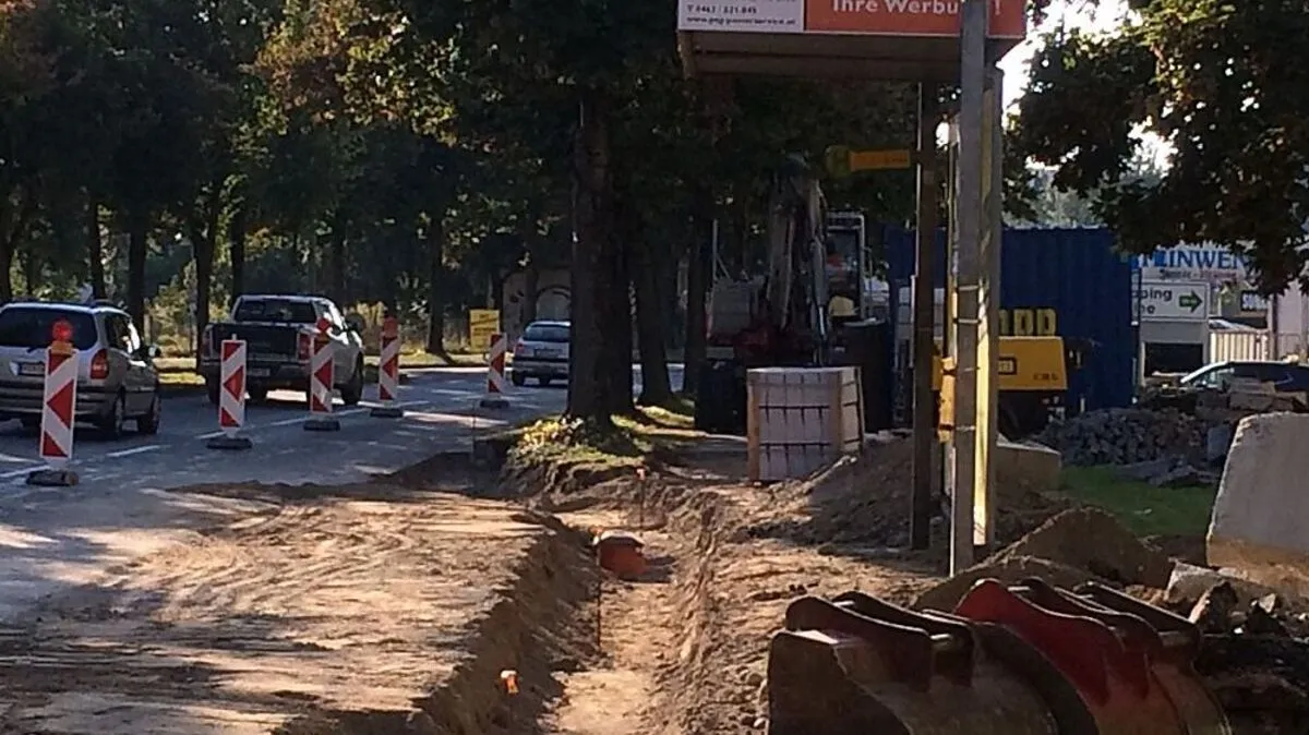 Der Geh- und Radweg wird erneuert