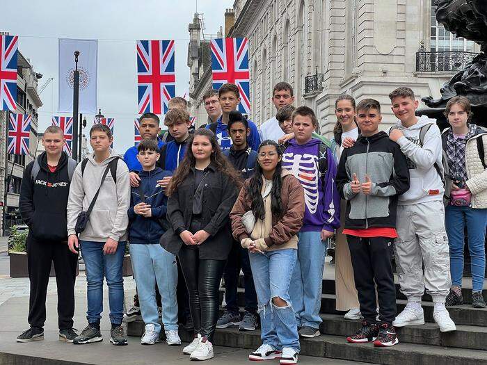 Die Schülergruppe in London