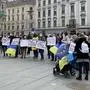 Am Samstag bekundeten am Grazer Hauptplatz rund 60 Demonstranten ihre Solidarität mit der Ukraine.