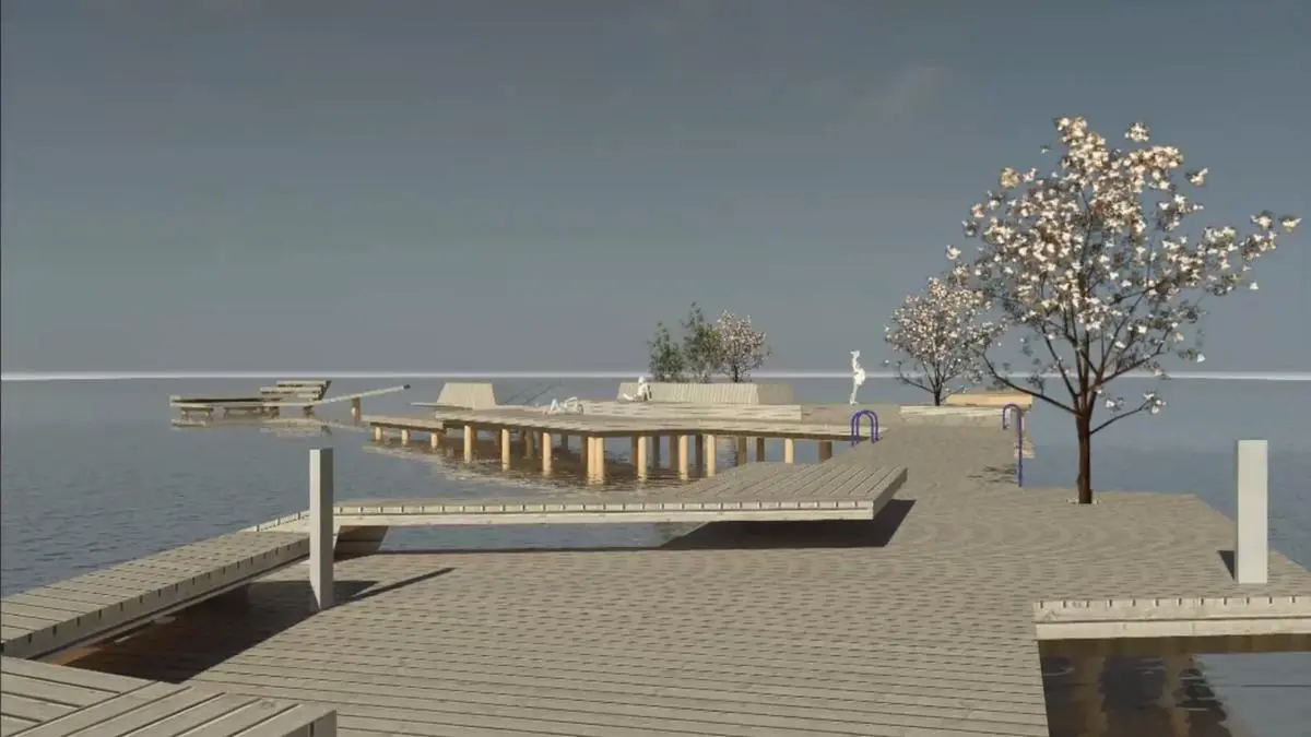 So wird der neue Steg im Camping Bad Ossiacher See aussehen