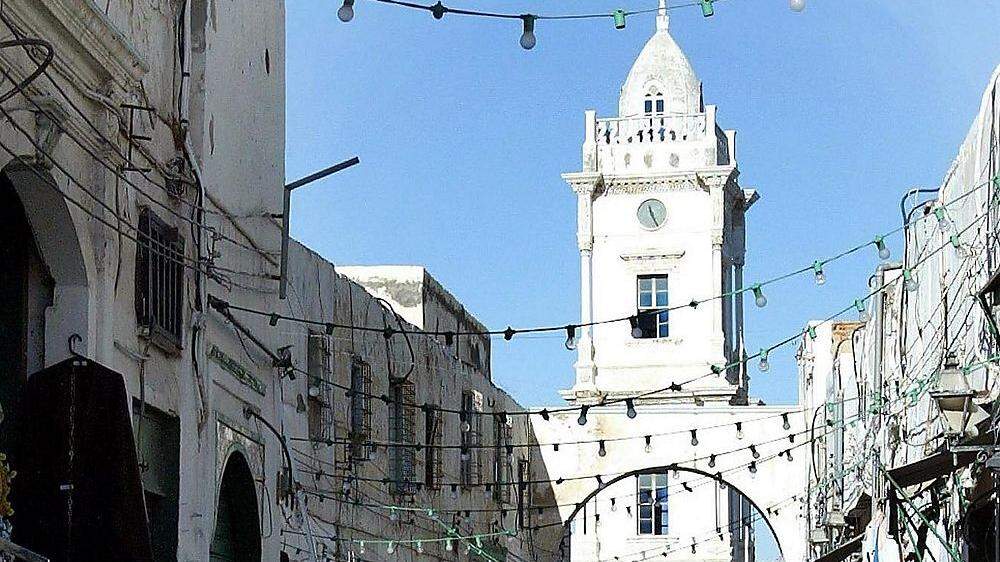 Die Auswirkungen sind zunächst unklar. Das Bild zeigt den alten Uhrturm in Tripolis